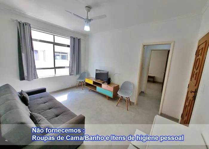 Reformado, 250m do mar, Wi-Fi, próx ao Aquário Apartamento Guarujá